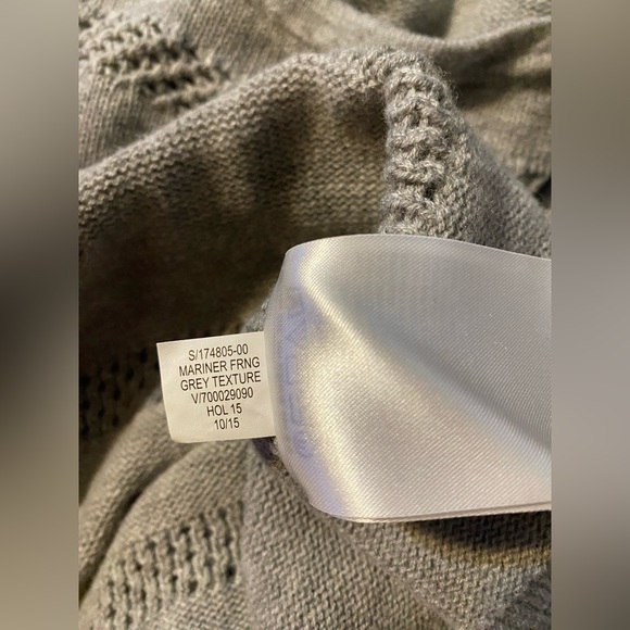 Banana Republic Mariner Fringe Grey Textured Sweater Holidays 2015 Collection XS - Picture 6 of 6